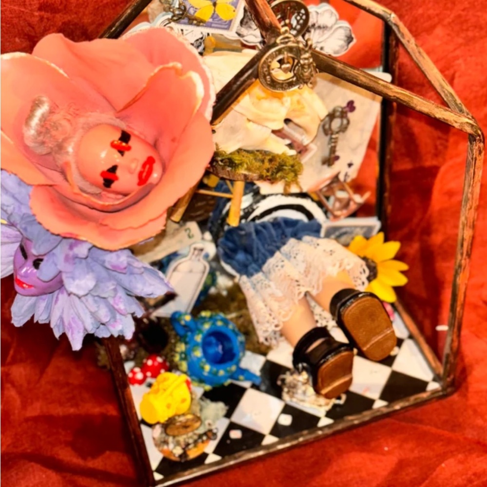 Alice in Wonderland inspired oddity art “Down the Rabbit Hole”